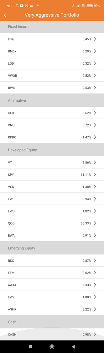 Very Aggressive Portfolio